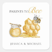 Eltern, die eine geschlechtsneutrale minimale Baby Quadratischer Aufkleber (Vorderseite)