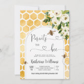 Eltern, die Honey Bee Theme Baby Dusche Einladung (Vorderseite)
