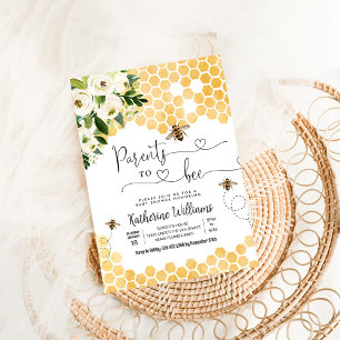 Eltern, die Honey Bee Theme Baby Dusche Einladung