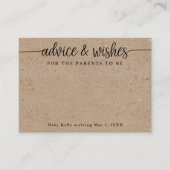 Eltern, die rustikale Kraft-Wünsche und Ratgeber-K Begleitkarte (Vorderseite)