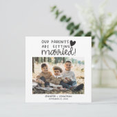 Eltern, die verheiratete Kinder Foto rett Datum Ankündigung (Stehend Vorderseite)