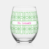 Eltern-E-Mails & Pinot Lustiger Vorbereitender Leh Weinglas Ohne Stiel (Rückseite)