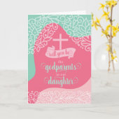 Eltern fordern Tochter Pink und Sea Green Karte (Gelbe Blume)