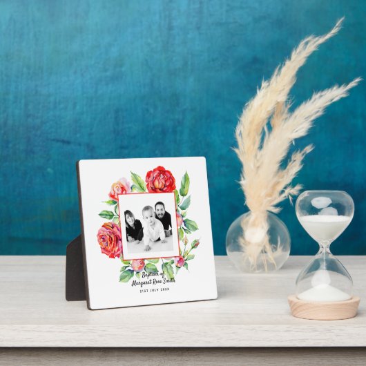 Eltern Foto BAPTISM Sake Geschenk - Rote Rosen Fotoplatte (InSitu)