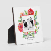 Eltern Foto BAPTISM Sake Geschenk - Rote Rosen Fotoplatte (Vorderseite)