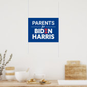 Eltern für Biden Harris Custom Text Blue Poster (Küche)