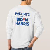 Eltern für den benutzerdefinierten Text von Biden  T-Shirt (Rückseite)