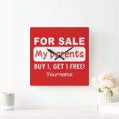 ELTERN FÜR DEN VERKAUF benutzerdefinierte Wanduhr (Zuhause)