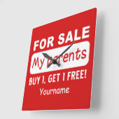 ELTERN FÜR DEN VERKAUF benutzerdefinierte Wanduhr (Winkel)