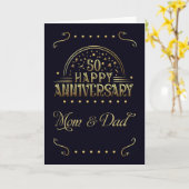 Eltern Golden Wedding Anniversary Golden Look Karte (Gelbe Blume)