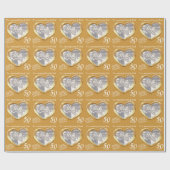 Eltern goldenes Hochzeitstag Foto Jahrespackung Geschenkpapier (Flach)