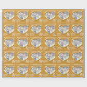 Eltern goldenes Hochzeitstag Foto Jahrespackung Geschenkpapier (Flach)