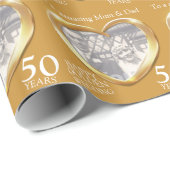 Eltern goldenes Hochzeitstag Foto Jahrespackung Geschenkpapier (Rolleneckpunkt)