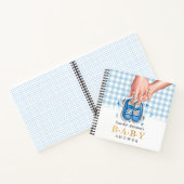 Eltern Hand mit Shoes Baby Shower Gästebuch Notizblock (Innenseite)