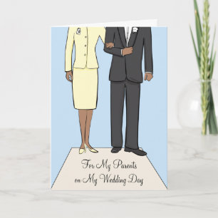 Eltern Hochzeit Afroamerikanisch Dankeskarten Dankeskarte