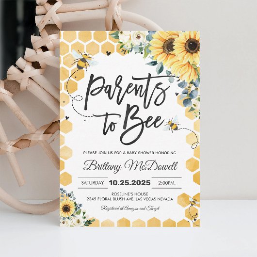 Eltern in der Baby-Dusche Einladung