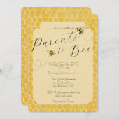 Eltern in der Babydusche von Honeybee Einladung (Vorne/Hinten)