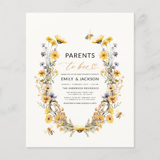 Eltern in der Wildblume Bier Paare Kinderdusche (Vorderseite)