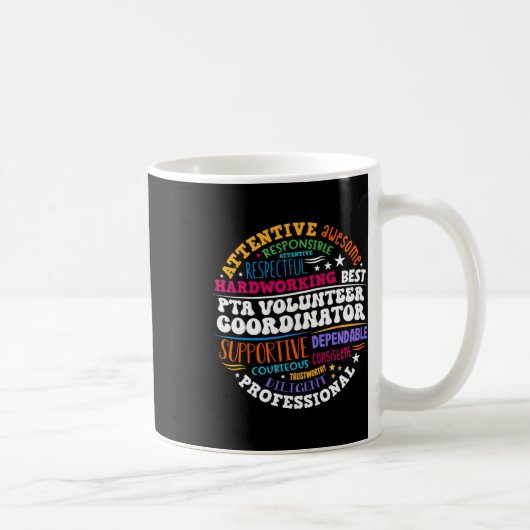 Eltern-Lehrer-Vereinigung Pta Freiwilliger Koordin Kaffeetasse (Rechts)