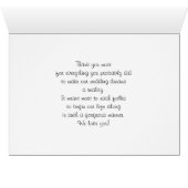 Eltern Mama und Vater Hochzeit Vielen Dank (Innenansicht Horizontal (Unten))