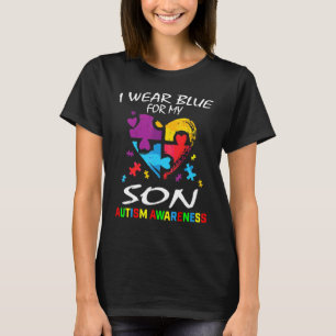 Eltern Mama Vater ich tragen Blau für meinen Sohn T-Shirt