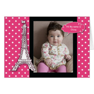 Eltern New Baby Girl Custom Foto, Name, Paris, P