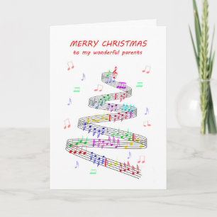 Eltern Noten mit einem Stave Weihnachten