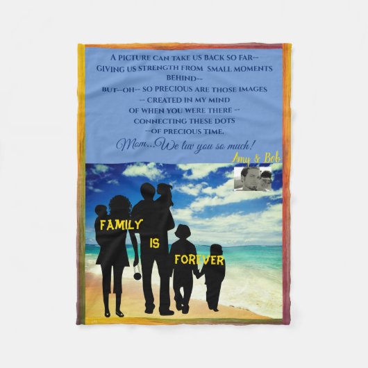 Eltern oder sonstige besondere Person Fleecedecke (Vorderseite)