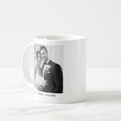 Eltern & Paar Minimalistisch Zwei Fotos Hochzeit Kaffeetasse (Vorderseite Links)