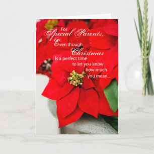 Eltern-Poinsettia-Frohe Festtage Feiertagskarte