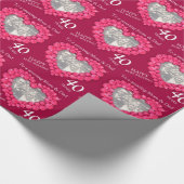 Eltern ruby Hochzeitstag Foto Jahrespackung Geschenkpapier (Ecke)