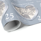 Eltern Silber Hochzeitstag Foto Jahrespackung Geschenkpapier (Rolleneckpunkt)