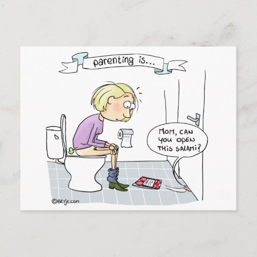 Eltern sind... nie langweilig postkarte (Vorderseite)