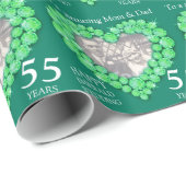 Eltern smaragdfarbenen Hochzeitstag Foto Packung Geschenkpapier (Rolleneckpunkt)