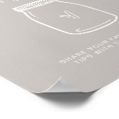 Eltern Tipp Jar Sign Baby Shower Game Decor F201 Poster (Ecke)