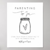 Eltern Tipps Baby Dusche Party Decor Spiel G400 Poster (Vorne)