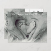 Eltern und Babyfütterung Willkommen auf der Welt Ankündigung (Vorne/Hinten)