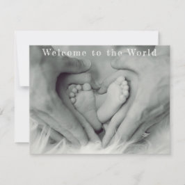 Eltern und Babyfütterung Willkommen auf der Welt Ankündigung