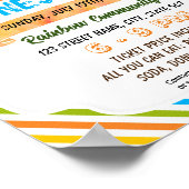 Eltern und Kinder Fitness Spaß Nacht Flyer Poster (Ecke)