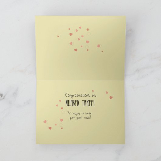 Eltern von BEE, 3. Kind Glückwunsch Karte (Innenseite)