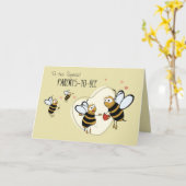 Eltern von BEE, 3. Kind Glückwunsch Karte (Gelbe Blume)