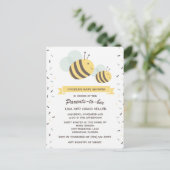 Eltern von Bee Bumblebee Couple's Baby Shower Invi Einladungspostkarte (Stehend Vorderseite)