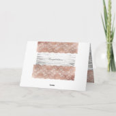 Eltern von Braut Glückwunsch Pink Rose Gold Karte (Rückseite)