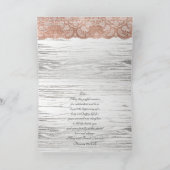 Eltern von Braut Glückwunsch Pink Rose Gold Karte (Innenseite)