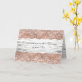 Eltern von Braut Glückwunsch Pink Rose Gold Karte (Gelbe Blume)