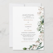 Eltern von Foliage & Cotton Bride Hochzeit Einladung (Vorderseite)