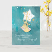 Eltern von Triplets, Glückwünsche, Baby in Star Karte (Gelbe Blume)