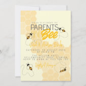 Eltern zu Honey Comb Baby Shower Einladung (Vorderseite)