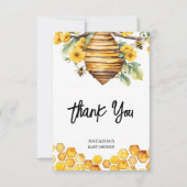 Eltern zu sein Frühlingsbiene Babydusche danke (Vorderseite)