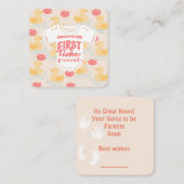 Eltern zum ersten Mal: Mitteilungskarte (Vorne/Hinten)